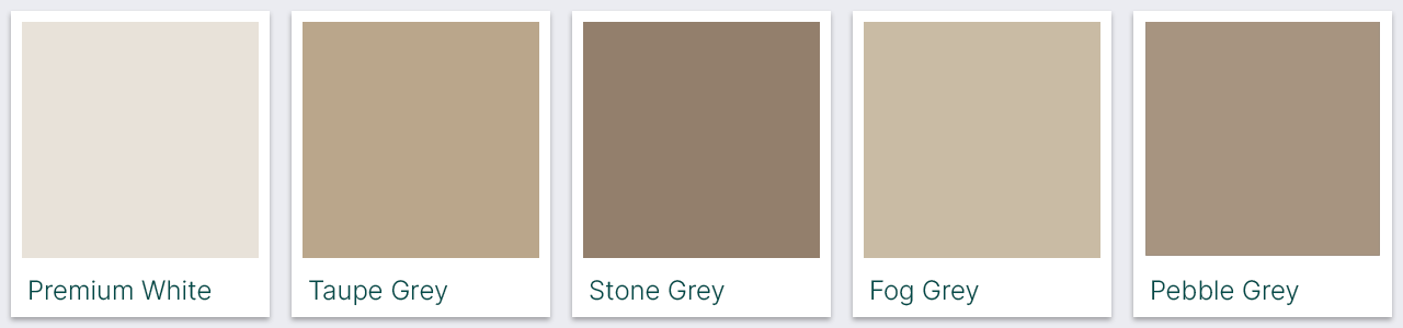 Mesa Matte Colour Options